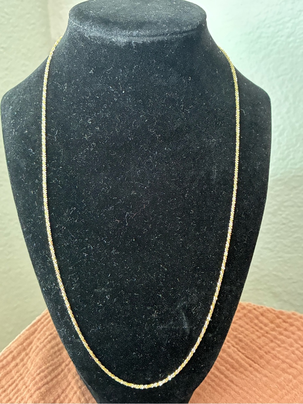 Gold-Tone Chain Necklace 22”             925 Sterling Silver
